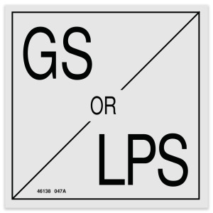 Genie Lift Part # 46138GT - DECAL,GS/LPS (4"X4"), EA
