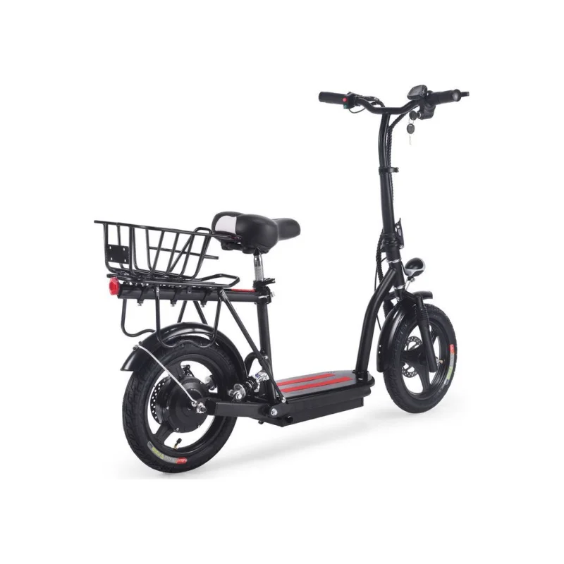 MotoTec Cruiser 48v 350w Lithium Electric Scooter Black