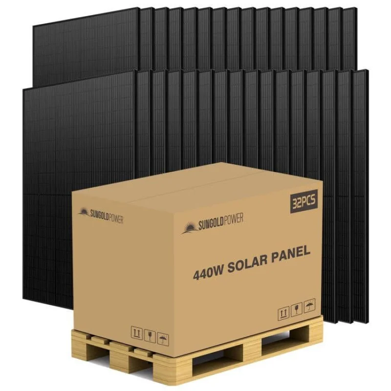 SunGoldPower 440W MONO BLACK PERC SOLAR PANEL FULL PALLET (31 PANELS) UL61730 CEC Listed