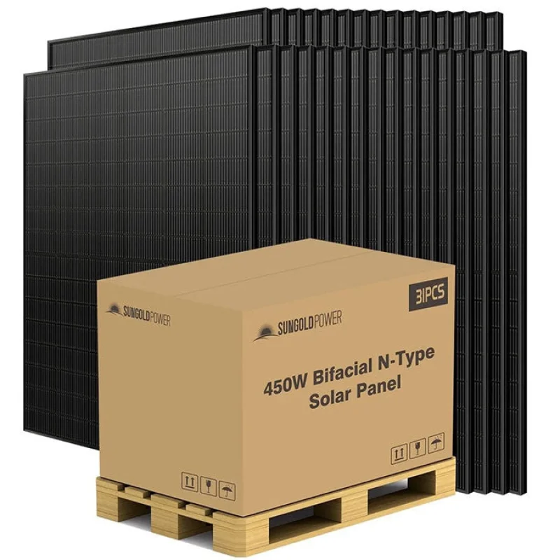 SunGoldPower 450 Watt Bifacial N-Type Monocrystalline Solar Panel Pallet (32 PANELS)