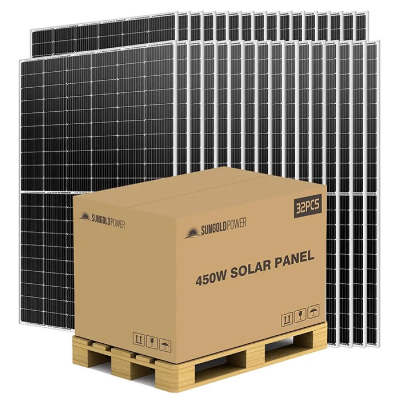 SunGoldPower 450W Mono PERC Solar Panel Full Pallet (32 PANELS)