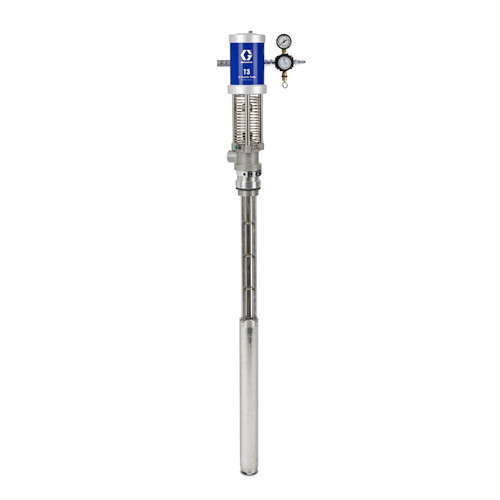 Graco T3 SST 3:1 Air Operated 4.5 GPM Piston Transfer Pump w/ 33.7 in. Drum SS Tube