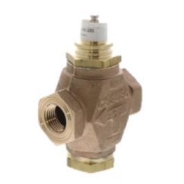 Johnson Controls VG7842GS 1/2" 3-Way Mixing Control Valve Body Bronze 4.6 Cv Brass Linear