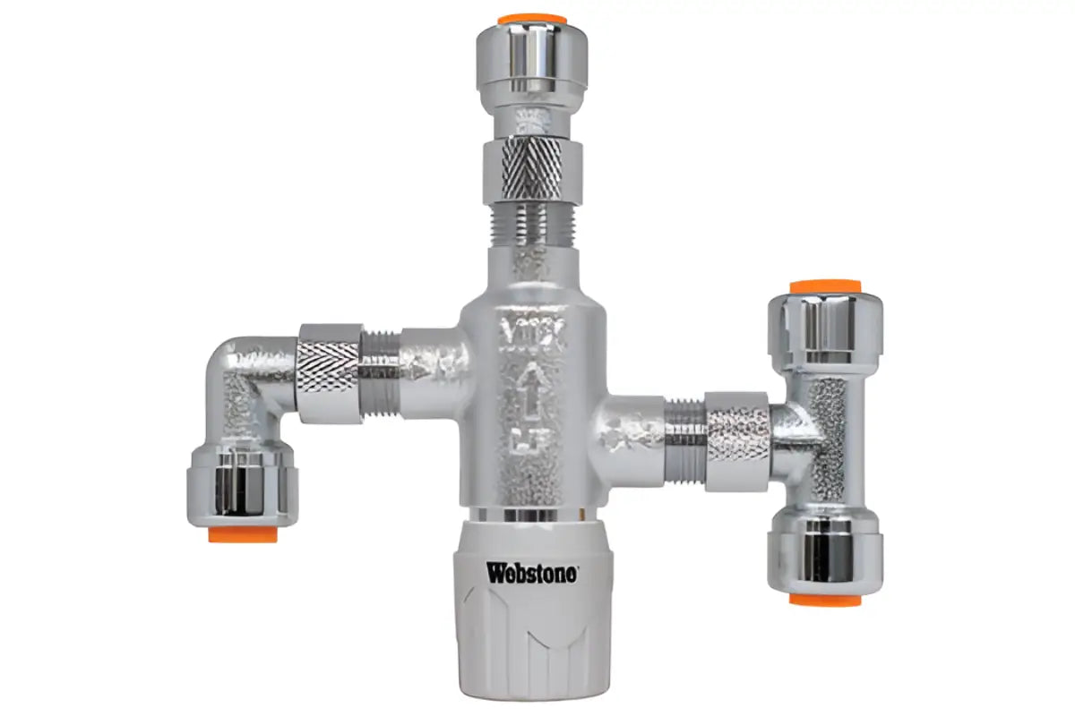 Webstone H‑7‑7610W WP, 1/4" Push Thermostatic Mixing Valve Fitting Set